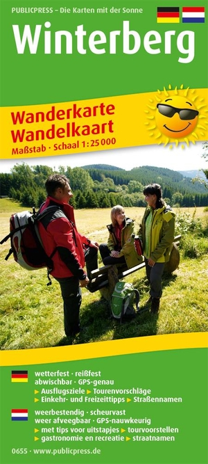 Winterberg 1:25 000 - Wanderkarte / Wandelkaart mit Ausflugszielen, Einkehr- & Freizeittipps, wetterfest, reißfest, abwischbar, GPS-genau. 1:25000 Deutsch-Niederländisch. Publicpress, 2019.