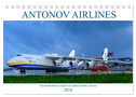 Antonov Airlines, Transportflugzeuge der Superlative (Tischkalender 2024 DIN A5 quer), CALVENDO Monatskalender