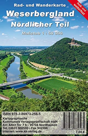 KKV Kartographische Kommunale Verlagsgesellschaft mbH (Hrsg.). Weserbergland Nördlicher Teil - Rad- und Wanderkarte (Reiß- und Wetterfest). Kartographische Komm. Ver, 2023.