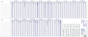 Zettler Kalender (Hrsg.). Urlaubsplaner 2026 100x42 - 15 Monate - Wandplaner - gefalzt mit Rand - zum Abheften - für 35 Personen - 993-0000. Neumann Verlage GmbH & Co, 2025.