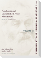 Notebooks and Unpublished Prose Manuscripts: Volume VI