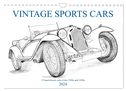 Vintage Sports Cars (Wandkalender 2024 DIN A4 quer), CALVENDO Monatskalender