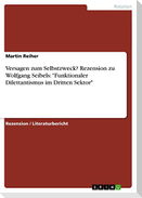 Versagen zum Selbstzweck? Rezension zu Wolfgang Seibels: "Funktionaler Dilettantismus im Dritten Sektor"