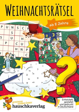 Spiecker, Agnes. Weihnachtsrätsel - Rätselblock ab 8 Jahre - Nikolaus-Geschenke Kinder, Kleinigkeiten & kleine Geschenke für Adventskalender, Weihnachten, Nikolausstrumpf, Weihnachtsbuch. Hauschka Verlag GmbH, 2026.