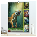 Wilde Raubkatzen (hochwertiger Premium Wandkalender 2024 DIN A2 hoch), Kunstdruck in Hochglanz