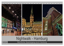 Nightwalk - Hamburg (Tischkalender 2024 DIN A5 quer), CALVENDO Monatskalender