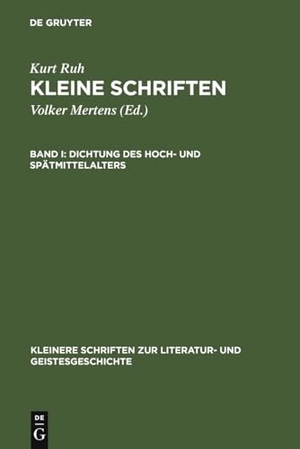 Ruh, Kurt. Dichtung des Hoch- und Spätmittelalters. De Gruyter, 1984.