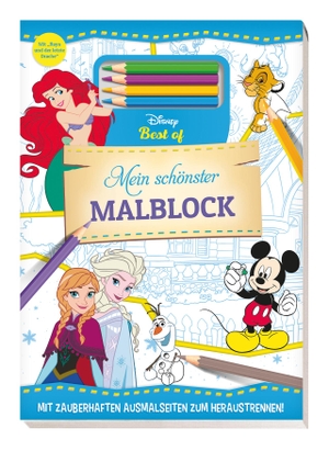Disney Best of: Mein schönster Malblock - Block mit 4 Farbstiften. Panini Verlags GmbH, 2021.