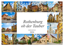 Rothenburg ob der Tauber Impressionen (Tischkalender 2024 DIN A5 quer), CALVENDO Monatskalender