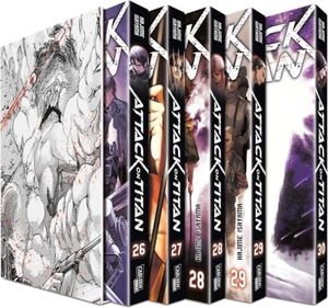 Isayama, Hajime. Attack on Titan, Bände 26-30 im Sammelschuber mit Extra - Atemberaubende Fantasy-Action im Kampf gegen grauenhafte Titanen. Carlsen Verlag GmbH, 2020.