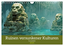 Ruinen versunkener Kulturen - Fantasiebilder (Wandkalender 2025 DIN A4 quer), CALVENDO Monatskalender