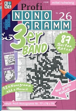 Puzzles, Conceptis. Profi-Nonogramm 3er-Band Nr. 26 - Rätsel fürs Auge. Keesing Schweiz AG, 2024.