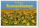 Ein Jahr lang Sonnenblumen (Tischkalender 2024 DIN A5 quer), CALVENDO Monatskalender