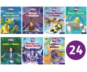 Rushton, Abbie / Caldecott, Elen et al. Project X CODE: White and Lime Book Bands, Oxford Levels 10 and 11: Sky Bubble and Maze Craze, Class Pack of 24. Oxford University Press, 2021.