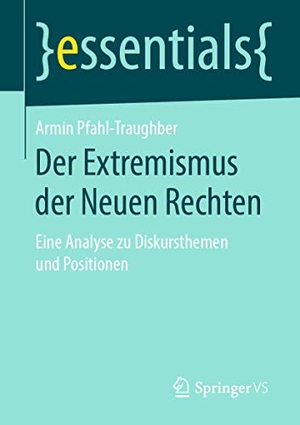 Pfahl-Traughber, Armin. Der Extremismus der Neuen Rechten - Eine Analyse zu Diskursthemen und Positionen. Springer Fachmedien Wiesbaden, 2019.