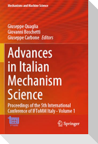 Advances in Italian Mechanism Science