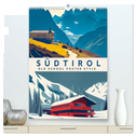 Südtirol - Old School Poster Style (hochwertiger Premium Wandkalender 2025 DIN A2 hoch), Kunstdruck in Hochglanz