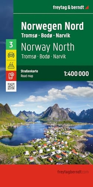 freytag & berndt Straßenkarte Norwegen Nord, Tromsø - Bodø - Narvik 1:400.000 - mit Autofähren. Kompass Karten GmbH, 2026.