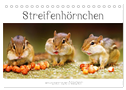 Streifenhörnchen - neugierige Nager (Tischkalender 2025 DIN A5 quer), CALVENDO Monatskalender