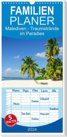Familienplaner 2024 - Malediven - Traumstrände im Paradies mit 5 Spalten (Wandkalender, 21 x 45 cm) CALVENDO