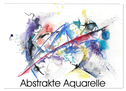 Abstrakte Aquarelle (Wandkalender 2025 DIN A2 quer), CALVENDO Monatskalender