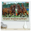 Vierspänner Herausforderung Fahrsport (hochwertiger Premium Wandkalender 2024 DIN A2 quer), Kunstdruck in Hochglanz