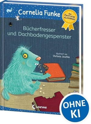 Funke, Cornelia. Bücherfresser und Dachbodengespenster - Erstleseklassiker mit beliebten Geschichten von Cornelia Funke - Zum ersten Selberlesen und Vorlesen ab 6 Jahren - Mit Leselernschrift ABeZeh. Loewe Verlag GmbH, 2026.