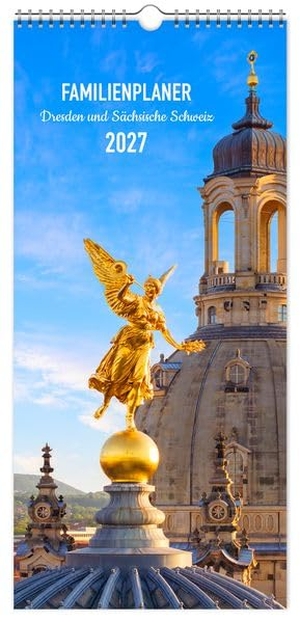 K4 Verlag / Peter Schubert. Familienplaner Dresden und Sächsische Schweiz 2027 - Einschreibkalender | 20 x 44 cm | weißes Kalendarium. K4Verlag FotoCo+GmbH, 2026.