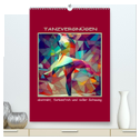 Tanzvergnügen, abstrakt, farbenfroh und voller Schwung (hochwertiger Premium Wandkalender 2024 DIN A2 hoch), Kunstdruck in Hochglanz