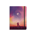 matabooks - Nachhaltiges A5 Notizbuch/Tagebuch/Bullet Journal/Schreibheft/Notebook aus Süßgraspapier - Nari Farbe: Skyglow (liniert)