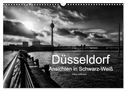 Düsseldorf Ansichten in Schwarz-Weiß (Wandkalender 2025 DIN A3 quer), CALVENDO Monatskalender