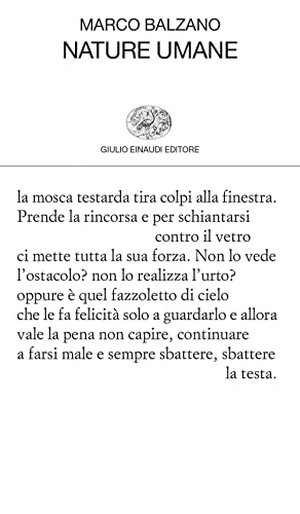 Balzano, Marco. Nature umane. Einaudi, 2022.