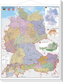 Deutschland/Österreich/Schweiz Postleitzahlen- und Organisationskarte