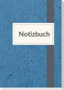 Notizbuch A5 liniert - 100 Seiten 90g/m² - Soft Cover blau meliert - FSC Papier