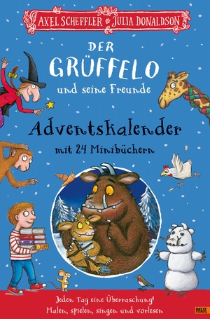 Scheffler, Axel / Julia Donaldson. Der Grüffelo und seine Freunde. Adventskalender mit 24 Minibüchern. Julius Beltz GmbH, 2022.