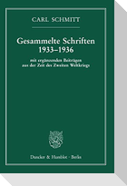 Gesammelte Schriften 1933-1936