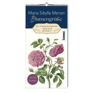 Blumengrüße 2027 - Der Postkartenkalender mit 30 Stickern. St. Benno Verlag GmbH, 2026.