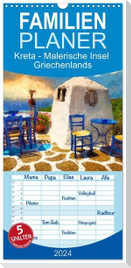 Familienplaner 2024 - Kreta - Malerische Insel Griechenlands mit 5 Spalten (Wandkalender, 21 x 45 cm) CALVENDO