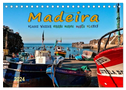 Madeira - blaues Wasser, grüne Berge, bunte Blumen (Tischkalender 2024 DIN A5 quer), CALVENDO Monatskalender