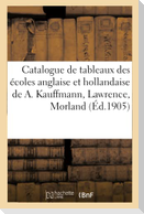 Catalogue de tableaux anciens des écoles anglaise et hollandaise