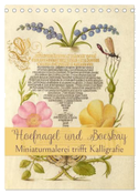 Hoefnagel und Bocskay - Miniaturmalerei trifft Kalligrafie (Tischkalender 2025 DIN A5 hoch), CALVENDO Monatskalender