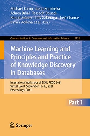 Kamp, Michael / Bo Kang et al (Hrsg.). Machine Learning and Principles and Practice of Knowledge Discovery in Databases - International Workshops of ECML PKDD 2021, Virtual Event, September 13-17, 2021, Proceedings, Part I. Springer International Publishing, 2022.