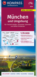 KOMPASS Fahrradkarte München und Umgebung 1:70.000, FK 3334