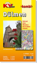 Dülmen, KVplan, Radkarte/Wanderkarte/Stadtplan, 1:25.000 / 1:15.000 / 1:5.000