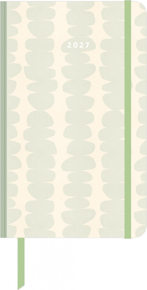 Neumann Verlage GmbH & Co KG (Hrsg.). Dom Vari Zen Pebbles 2027 - Taschenkalender 13x21 cm - Wochenplaner mit Elastik-Verschlussband, Leseband, Falttasche & Platz für Notizen, für Beruf, Schule & Alltag. Neumann Verlage GmbH & Co, 2026.
