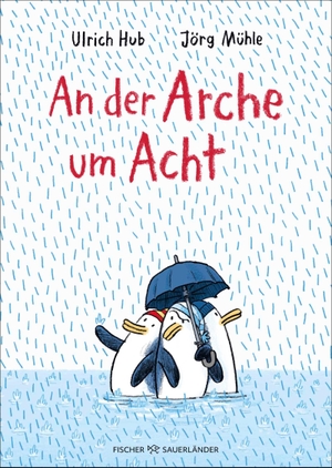 Hub, Ulrich. An der Arche um Acht - Neuausgabe des humorvollen und philosophischen Klassikers über die Arche Noah ab 5. Mit herausnehmbarer Illustration von Jörg Mühle.. FISCHER Sauerländer, 2026.