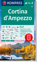 KOMPASS Wanderkarte 55 Cortina d'Ampezzo
