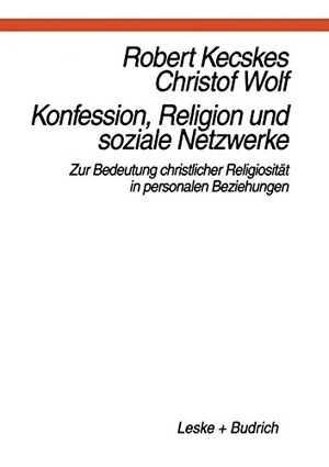 Konfession, Religion und soziale Netzwerke - Zur Bedeutung christlicher Religiosität in personalen Beziehungen. VS Verlag für Sozialwissenschaften, 2012.