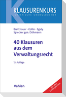 40 Klausuren aus dem Verwaltungsrecht