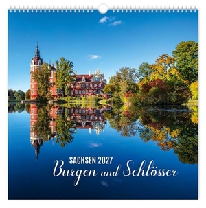 Schubert, Peter. Kalender Burgen und Schlösser Sachsen 2027 - | 30 x 30 cm | weißes Kalendarium. K4Verlag FotoCo+GmbH, 2026.